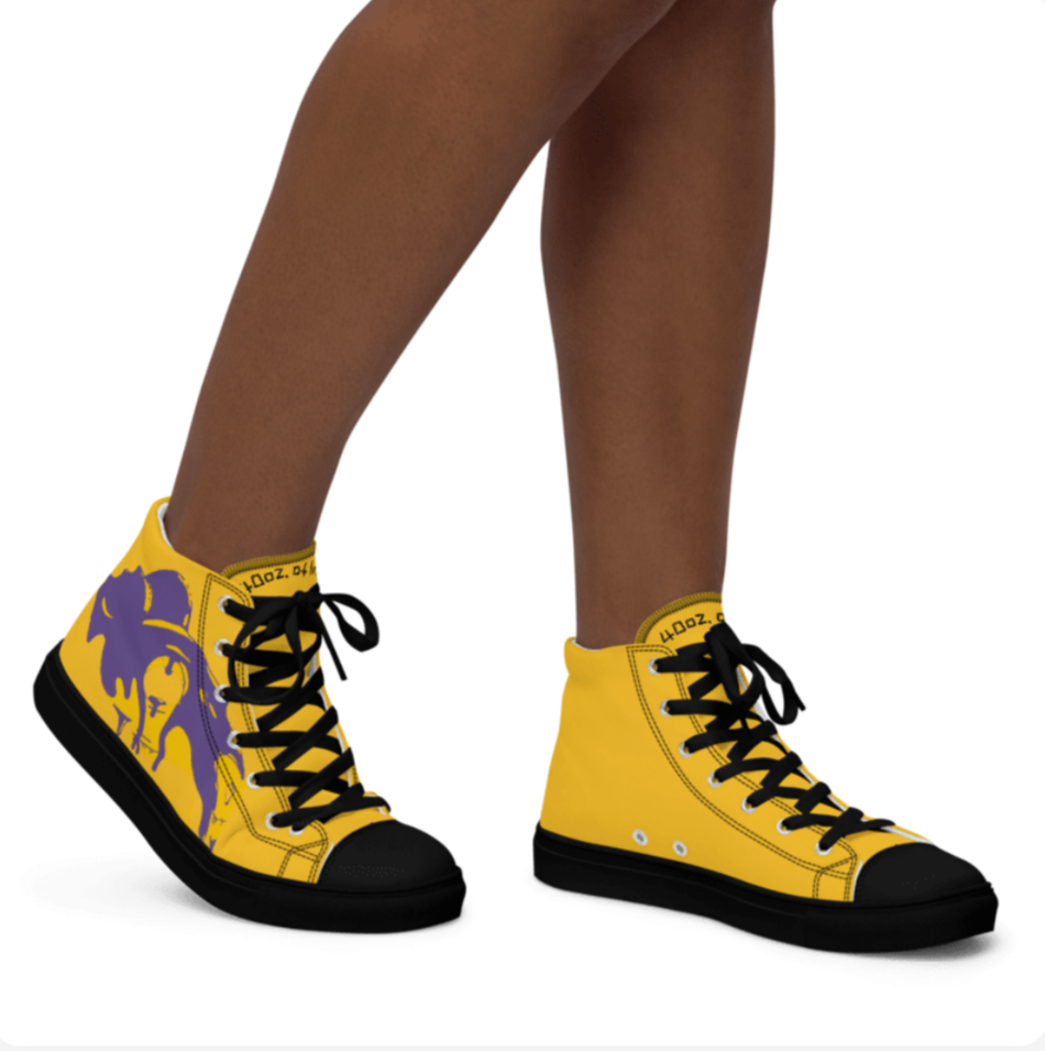 Alt ink skull, Women’s high top canvas shoes