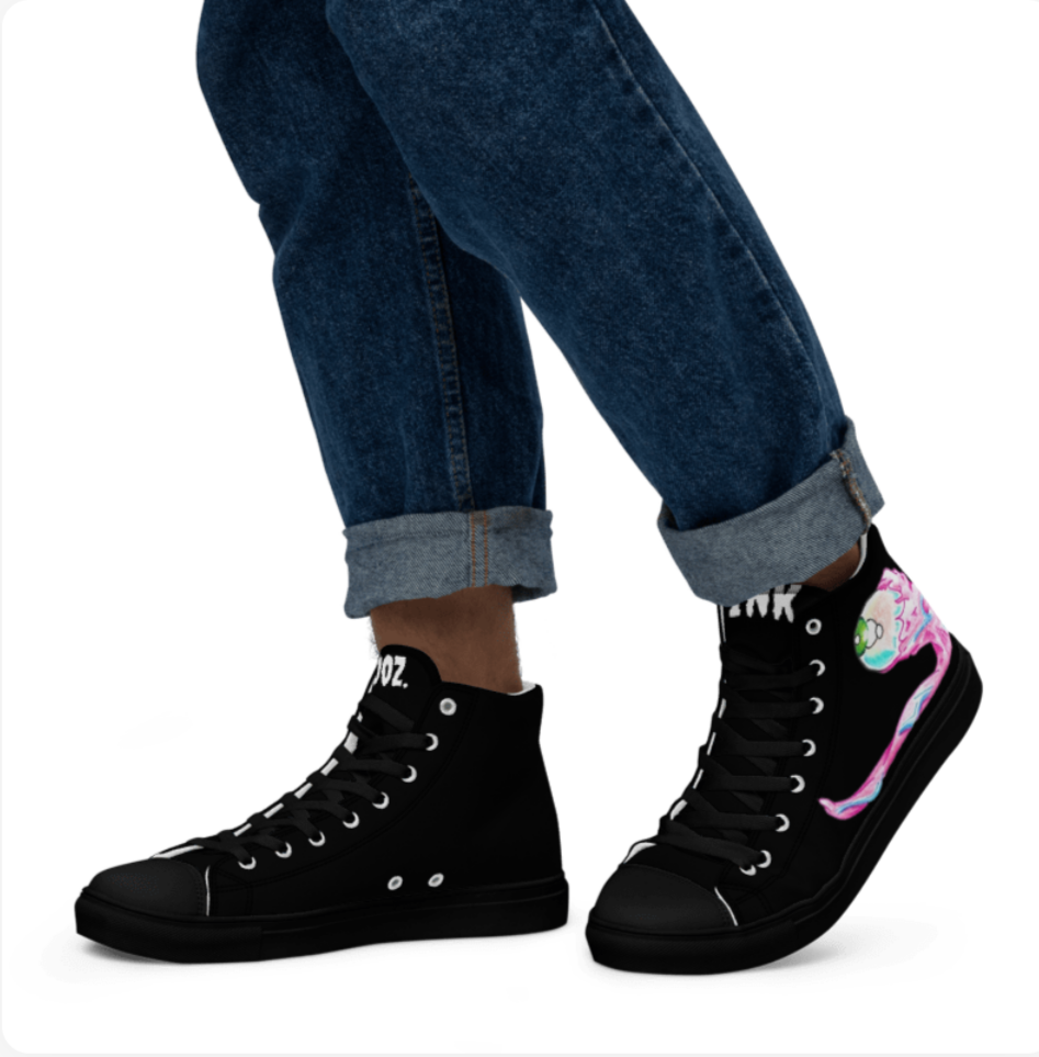 Eye snake, Men’s high top canvas shoes