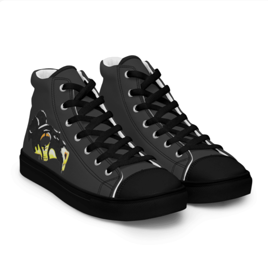 Ink skull, Women’s high top canvas shoes