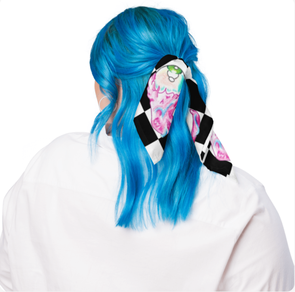 Eye snake checkered, All-over print bandana
