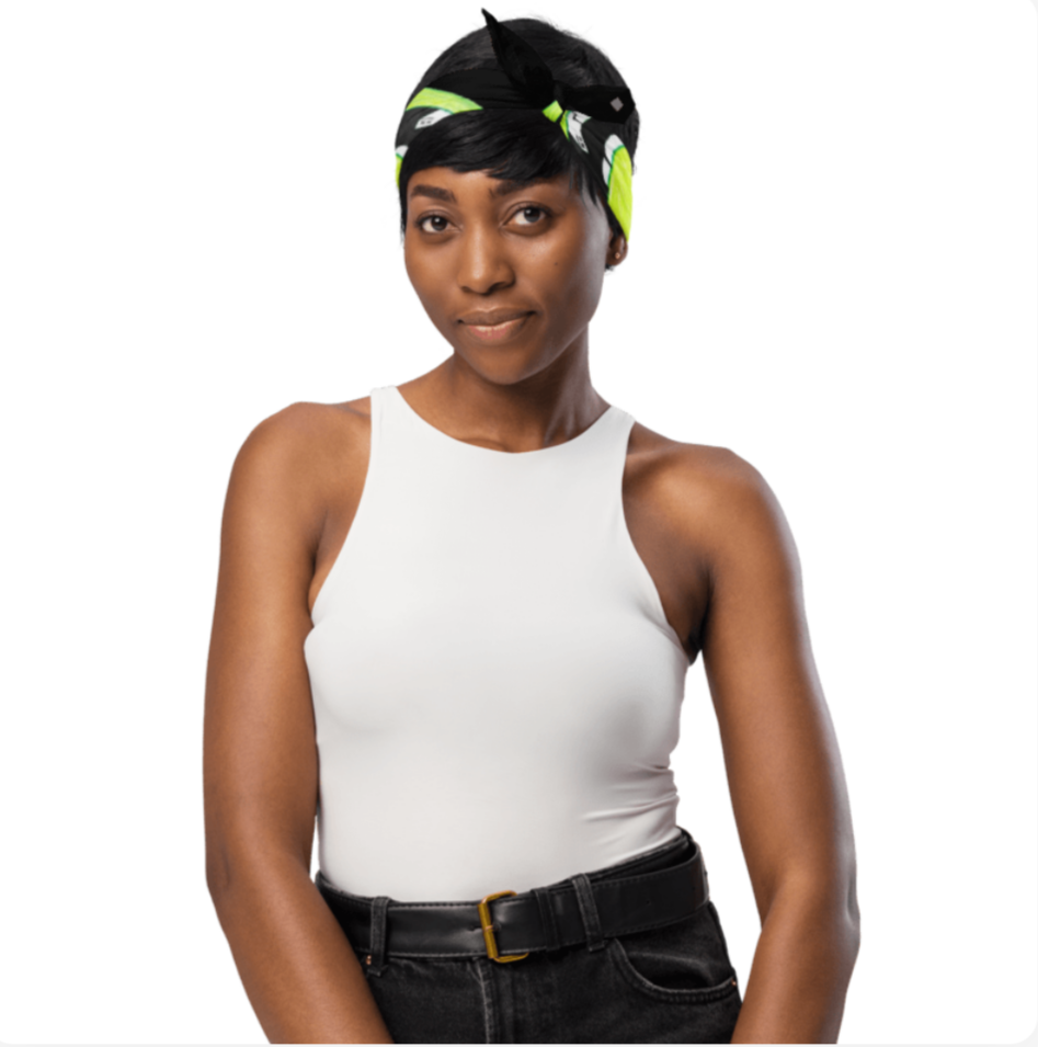 Happy bud two color, All-over print bandana