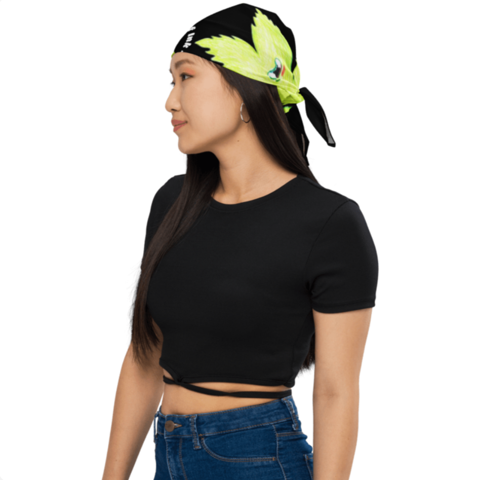 Happy bud two color, All-over print bandana
